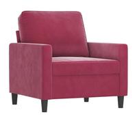 Vidaxl Fauteuil Rouge Bordeaux 60 Cm Velours Rouge