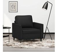 vidaXL Fauteuil, Siège avec Accoudoirs et Dossier Rembourrés, Canapé avec Coussin, Meuble de Salle de Séjour, Moderne, Noir 359323