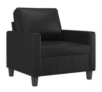 Vidaxl Fauteuil Noir 60 Cm Similicuir Noir