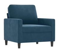 vidaXL Fauteuil 359188 – Velours 60 cm – Bleu