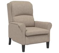 vidaXL Fauteuil Taupe 76 x 94 x 102 cm Microfibre, Fauteuil Microfibre Moderne, Une Assise Élégante, Design Contemporain, Tissu Résistant, Confort Optimal