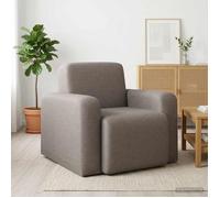 vidaXL Fauteuil Taupe Tissu, Fauteuil Chic, Assise Moderne pour Salon et Chambre, Confort dans Un Tissu Douillet, Chaise relaxante