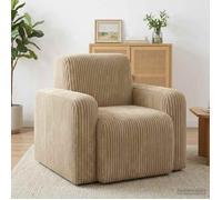 vidaXL Fauteuil Taupe velours côtelé 42042446