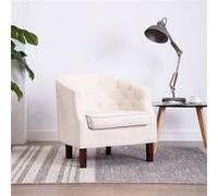 vidaXL Fauteuil tissu beige Beige G
