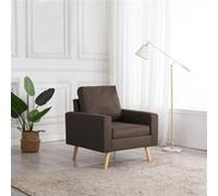 vidaXL Fauteuil tissu marron Brun G