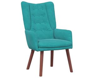 vidaXL Fauteuil Turquoise 63 x 67 x 94 cm Velours, Fauteuil Moderne, Revêtement en Velours, Chaise Confortable pour Salon, Bureau, Assise Stylée