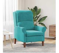vidaXL fauteuil Turquoise Velours 42009866