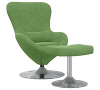 Fauteuil ?Uf Vidaxl Avec Repose-Pieds En Velours Vert Clair