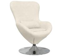 vidaXL Fauteuil œuf Crème Velours