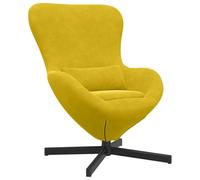 vidaXL Fauteuil ergonomique jaune pour l'intérieur - Design compact avec coussin touffeté - Cadre en métal - Siège confortable - Salon ou coin lecture - Montage facile - Chaise simple moderne