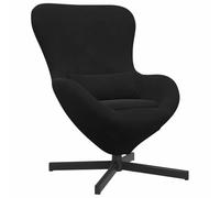 vidaXL Fauteuil Œuf en Velours Noir