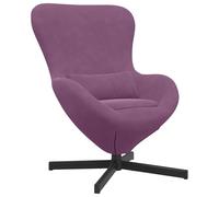 vidaXL Fauteuil œuf en Velours Pourpre