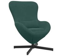 vidaXL Fauteuil œuf en Velours Vert foncé