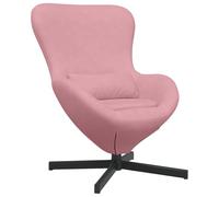 vidaXL Fauteuil œuf Rose 63 x 73 x 90 cm Velours, Chaise œuf élégante, Salon Moderne, Assise Confortable, pivotante et Douce pour intérieur
