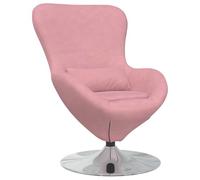 vidaXL Fauteuil œuf Rose Velours, Chaise Lounge Moderne, Assise Stylée, Velours, Œuf Confortable, Pivotante pour Détente à Domicile