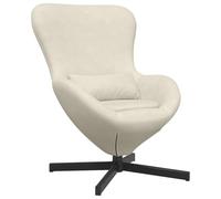 vidaXL Fauteuil œuf Velours Crème