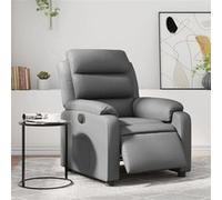 vidaXL Fauteuil verstelbaar elektrisch kunstleer grijs3205031 Gris G