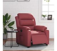 Vidaxl Fauteuil Inclinable Électrique Rouge Bordeaux Similicuir Rouge