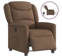 Vidaxl Fauteuil Inclinable Électrique Marron Tissu Marron