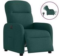 Vidaxl Fauteuil Inclinable Électrique Vert Foncé Tissu Vert