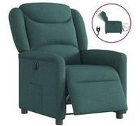 vidaXL Fauteuil inclinable électrique Vert foncé Tissu Vert