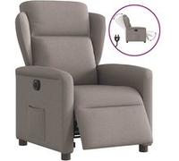 Vidaxl Fauteuil Inclinable Électrique Taupe Tissu