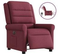 vidaXL Fauteuil verstelbaar elektrisch stof wijnrood3303297 Rouge G