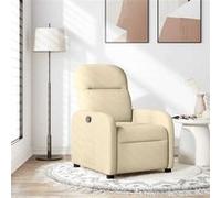 vidaXL Fauteuil verstelbaar stof crÃmekleurig4015530 Blanc G