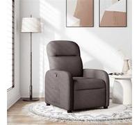 vidaXL Fauteuil verstelbaar stof donkerbruin4015527 Marron G