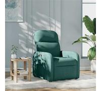 vidaXL Fauteuil inclinable Vert foncé Tissu
