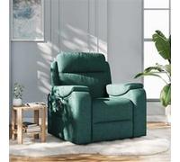 vidaXL Fauteuil verstelbaar stof donkergroen4015686 Vert G