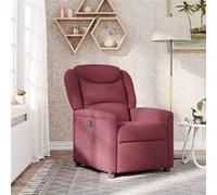 vidaXL Fauteuil verstelbaar stof wijnrood4015599 Rouge G