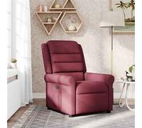 vidaXL Fauteuil verstelbaar stof wijnrood4015639 Rouge G