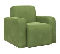 vidaXL Fauteuil Vert Clair Velours (V), Fauteuil en Velours Moderne, Assise Chic pour Salon, Chambre, Coussin Confortable, Design stylé