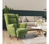 Vidaxl Fauteuil Vert Clair Velours