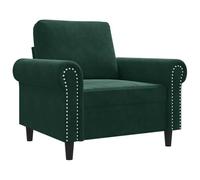 vidaXL Fauteuil chaise de relaxation inclinable avec repose-pied Velours vert foncé
