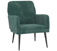 vidaXL Fauteuil Vert foncé 62x79x79 cm Velours, Fauteuil Relax, Fauteuil de Salon, Chaise de Chambre à Coucher, Chaise Longue, Fauteuil de canapé