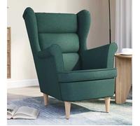 vidaXL Fauteuil tissu vert foncé 74×84×100 cm