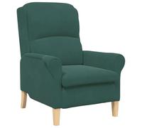 Vidaxl Fauteuil Vert Foncé Tissu Avec Pieds En Bois Moyen Ergonomique
