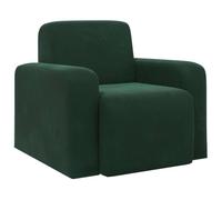 vidaXL Fauteuil Vert foncé Velours