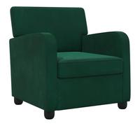 vidaXL Fauteuil Vert foncé Velours