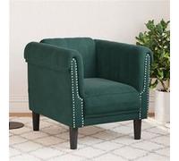 Fauteuil Chaise de Relaxation Salon Salle de Séjour Gris Foncé Velours vidaXL