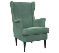 vidaXL Fauteuil Vert Mer Velours