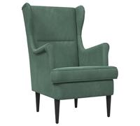 vidaXL Fauteuil Vert Mer Velours, Chaise Tendance, Fauteuil Moderne, mobilier en Velours, Confort Incroyable, déco intérieure élégante