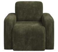 vidaXL Fauteuil Vert Velours côtelé
