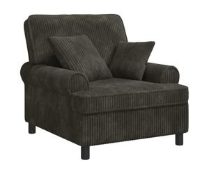 vidaXL Fauteuil XL avec Coussins Anthracite Tissu à 1,5 Lignes
