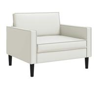vidaXL Fauteuil XL Blanc Simili Cuir