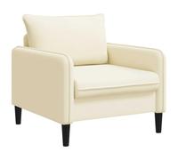 vidaXL Fauteuil XL Crème Velours