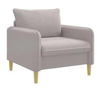 vidaXL Fauteuil XL Gris Clair Bouclé