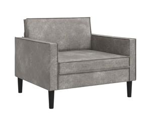 vidaXL Fauteuil XL Gris Clair Simili Daim